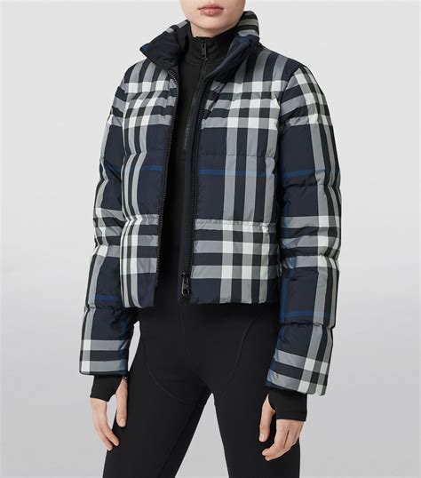 burberry quilted puffer jacket|Burberry check cropped puffer jacket.